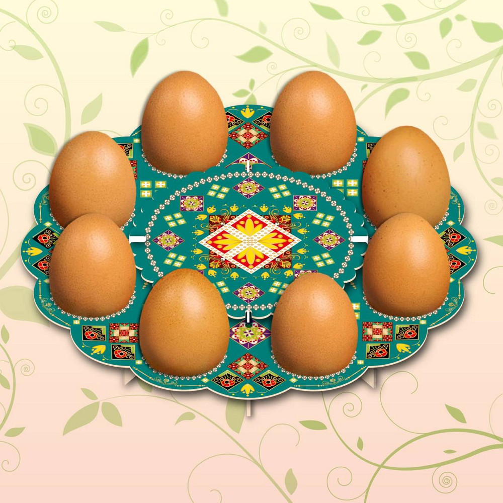 Декоративна підставка для яєць No8 "Традиційна" (8 яєць) тарілка (1 шт.) Харків - фото 1