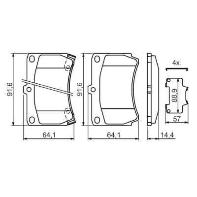 Тормозные колодки Bosch 0 986 461 141 Винница