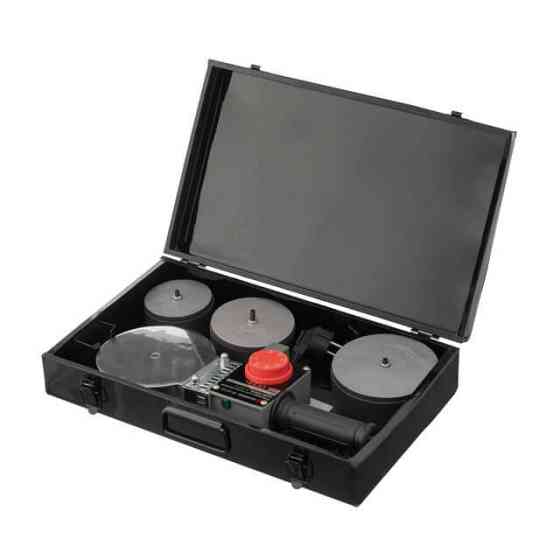 Паяльник для пластиковых труб, 1,5 кВт, 0-300°C, насадки 75, 90, 110 мм, металлический кейс INTERTOOL RT-2113 Киев