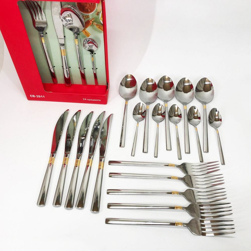 Набір столових приладів 24 предметів Con Brio CB-3912 KV-60 Львів - фото 9
