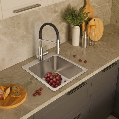 Мойка кухонная Interline ELEGANT Slim Sateen PR Винница - изображение 7