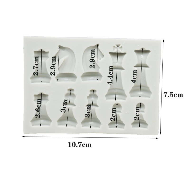 Молд силиконовый Шахматы 75 на 107 мм серый Киев - изображение 2