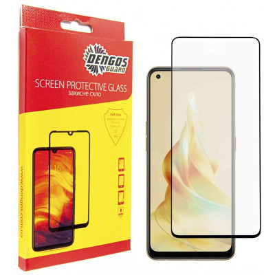 Стекло защитное Dengos Full Glue OPPO Reno8 T (black) (TGFG-297) Винница - изображение 1