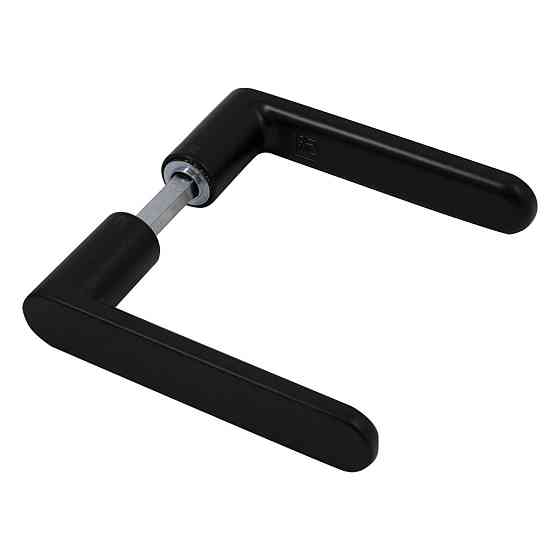 Дверна ручка на розетті Nuda Pure чорний матовий R ф/з Київ