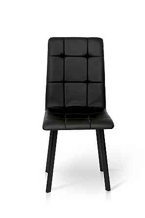 Стілець Трініті, метал чорний/ шкірзам чорний Дніпро