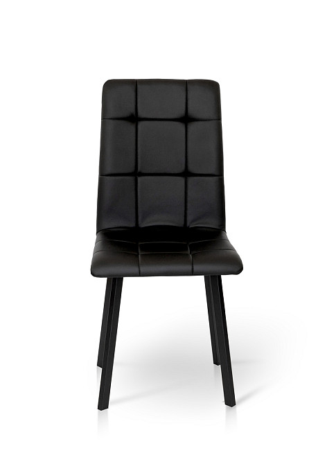 Стілець Трініті, метал чорний/ шкірзам чорний Днепр - изображение 2