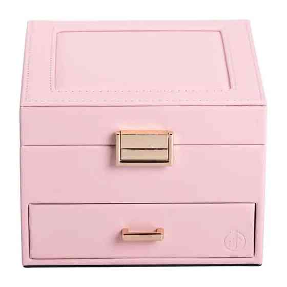 Yiwu Скринька для прикрас з еко шкіри 2 яруси органайзер для ювелірних виробів HP-5-2P Коломыя