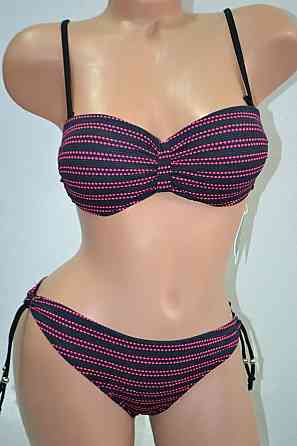 Купальник жіночий "Точки"маліновий, топ L Крохатушка одяг Київ