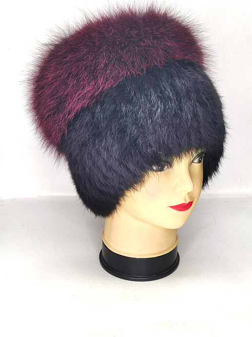 Шапка женская меховая кубанка Ребекка Бордовый Харьков - изображение 3