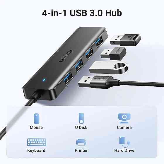Хаб адаптер перехідник UGREEN 4-Port USB 3.0 Hub UGR-25851 Одеса