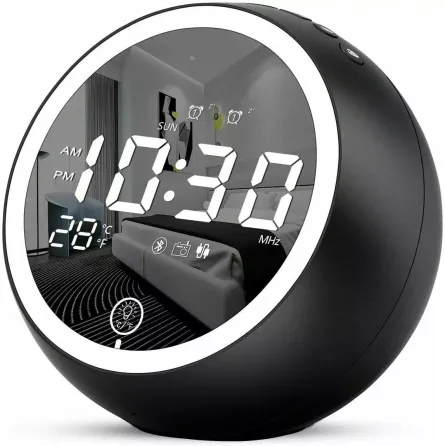 Настільний багатофункціональний годинник, Bluetooth колонка, нічник, USB-зарядка, FM-радіо Anole X10 Луцк