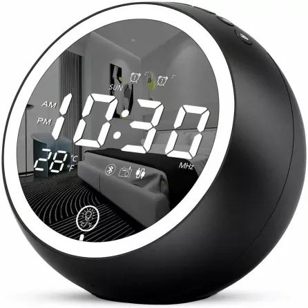 Настільний багатофункціональний годинник, Bluetooth колонка, нічник, USB-зарядка, FM-радіо Anole X10 Луцьк - фото 2