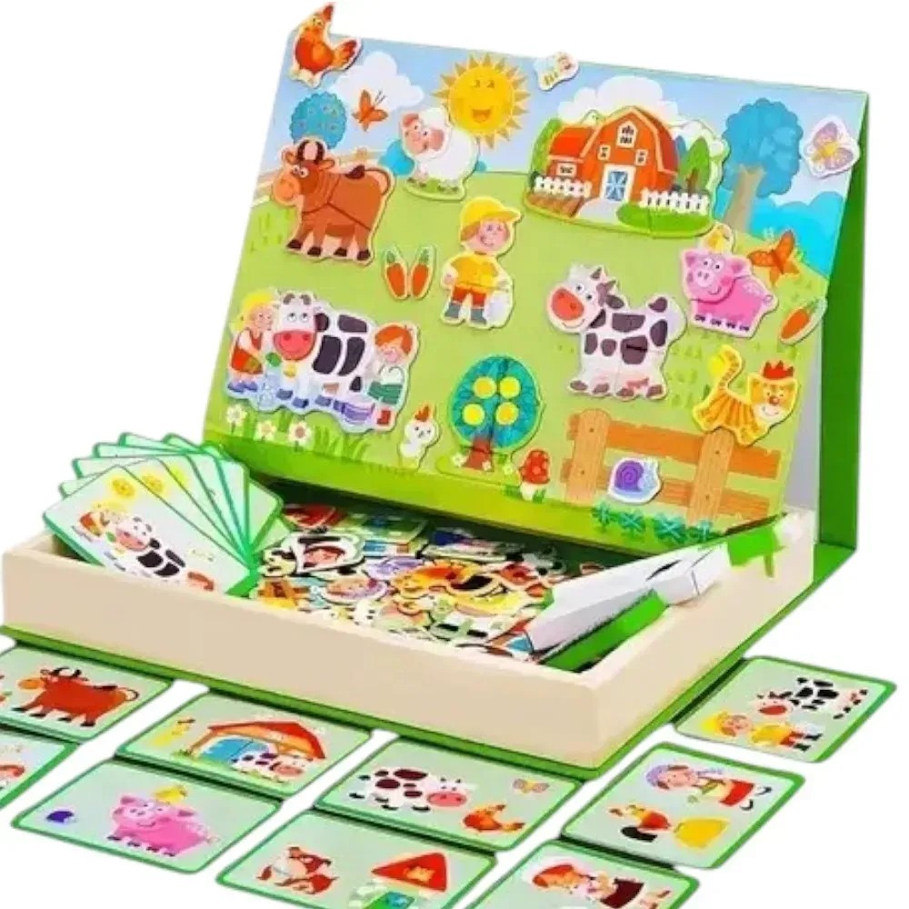 Магнітна гра Ферма дерев'яна картки із завданнями дошка пиши-стирай (C 74012) Чернигов - изображение 1