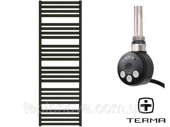 Электрический Полотенцесушитель Плоский Черный 1460х500 Terma Marta Черновцы