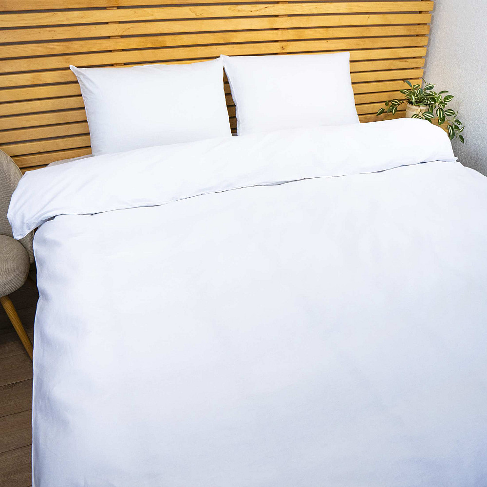 Cімейний комплект постільної білизни Сатин Гладкий 135 г/м2 YouStar (Білий) 2 х 70х70 Суми - фото 5