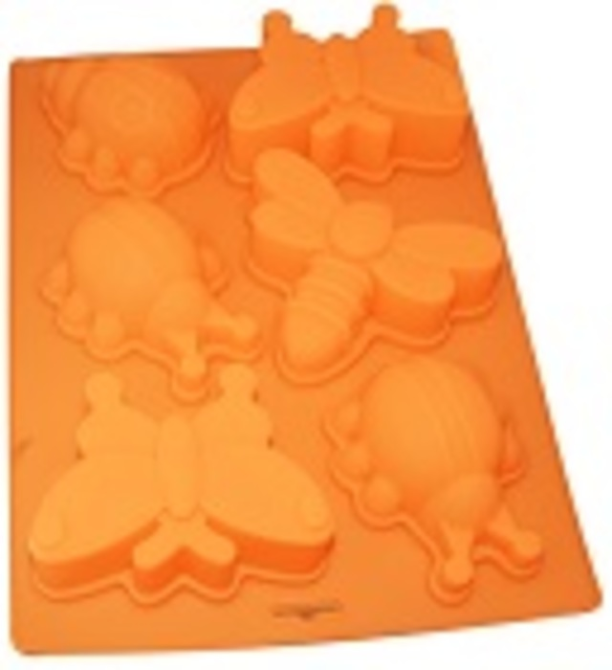 Силиконовая форма для выпечки и десертов, 5 изделий Насекомые, 30×20×4 см, мягкая, многоразовая Одесса - изображение 1