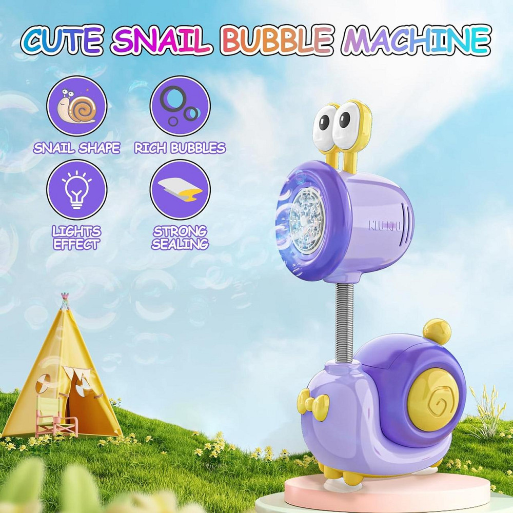 Автоматична машина для мильних бульбашок "Равлик", з підсвіткою, зарядна іграшка для дітей 3+ подарунок для хлопчиків та дівчаток Київ - фото 3