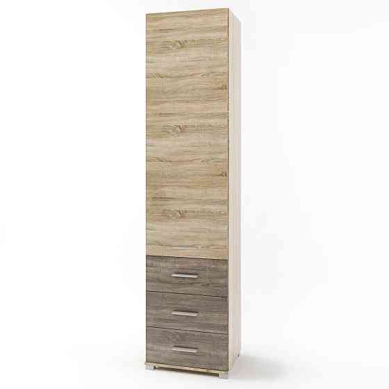 Шкаф-пенал закрытый с ящиками Эверест Бриз-17 сонома + трюфель (DTM-2274) Львов