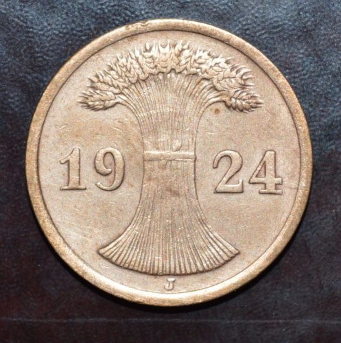 Німеччина 2 пфенинга 1924 рік J Полтава - фото 1