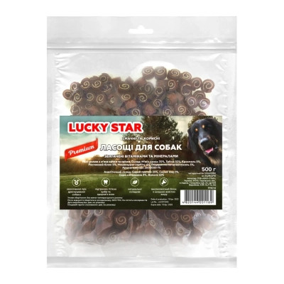 Ласощі для собак Lucky Star Міні-роли з м'яким м'ясом качки та тріски 1-2 см 500 г (4820144201189) Вінниця - фото 2