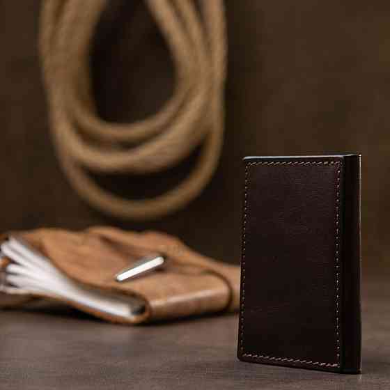 Шкіряна візитниця GRANDE PELLE 11531 Коричневий Київ