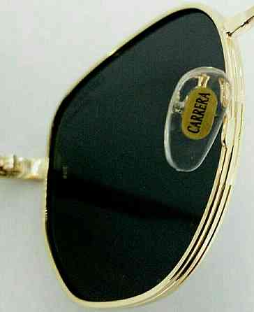 Брендовые очки унисекс от солнца черные в золотой металлической оправе. Киев