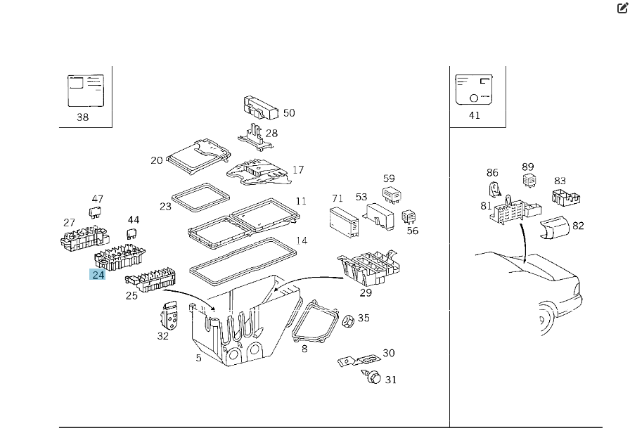 Mercedes-Benz  A1405451101 Блок запобіжників S-class W140 CL C140 Одесса - изображение 2