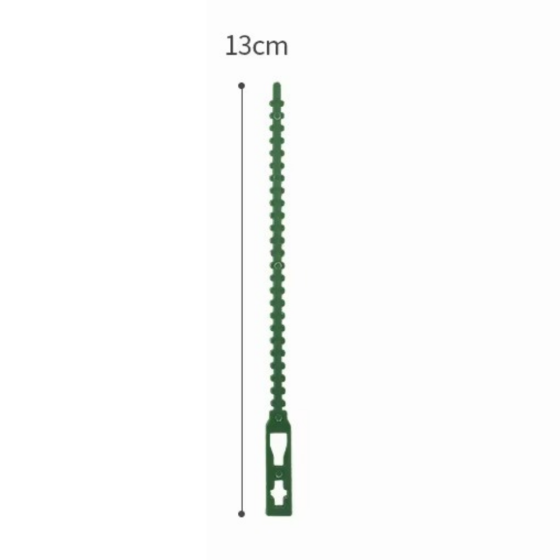 Хомуты садовые, подвязки для растений 50 шт,многоразовые пластиковые стяжки длина 13 см цвет зелёный Каменец-Подольский