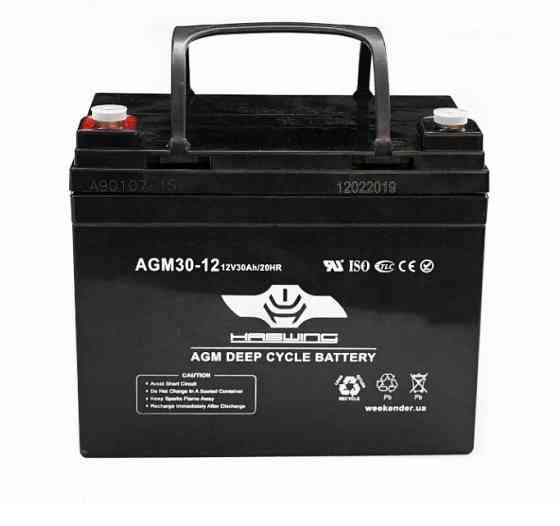 Аккумулятор Haswing 30Ah 12V 9.1 Кг (Черный) 30Ah Agm H Днепр