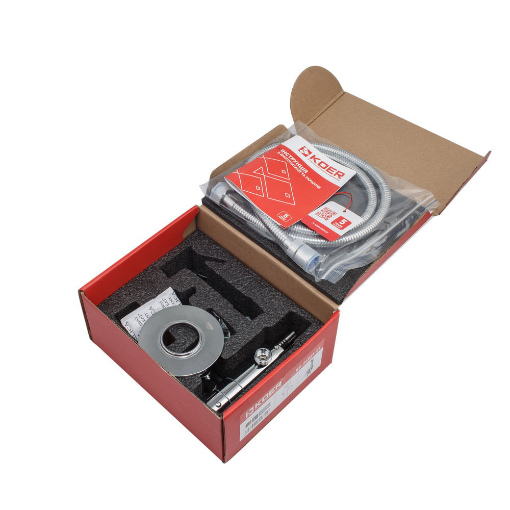 Встраиваемый термостатический смеситель для гигиенического душа Koer KB-24029-01 хром (KR5485) Харьков - изображение 4