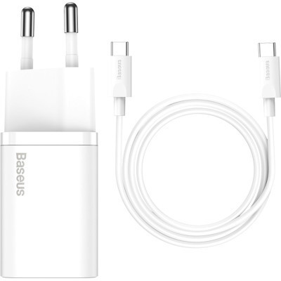 Зарядний пристрій Baseus 1xUSB 25W (USB-C) + Cable Type-C white (TZCCSUP-L02) Вінниця - фото 10