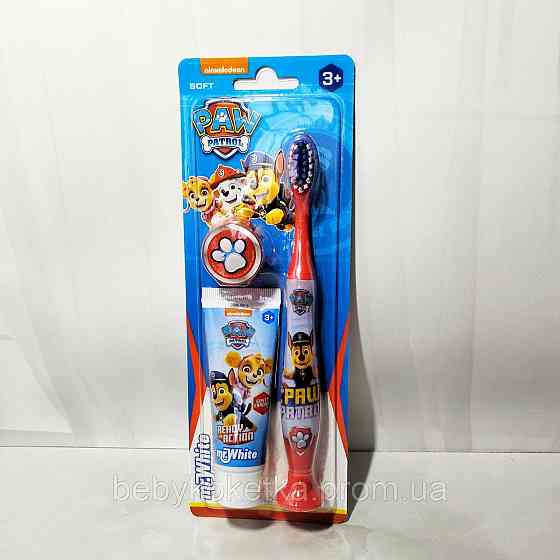 Дитячий набір зубна щітка і зубна паста Nickelodeon Paw Patrol Travel Kit Львів