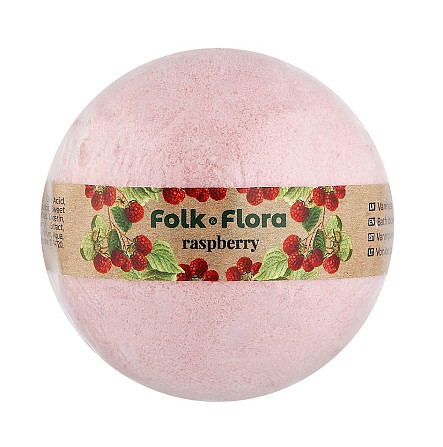 Бомбочка для ванни Малина Folk&Flora 130 г Київ - фото 1