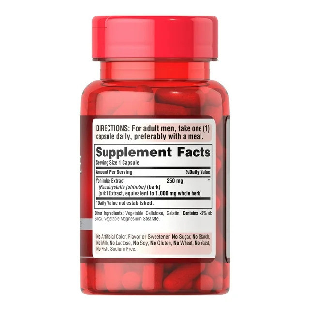 Йохімбе Puritan's Pride Yohimbe 2000 mg 50caps Луцьк - фото 2