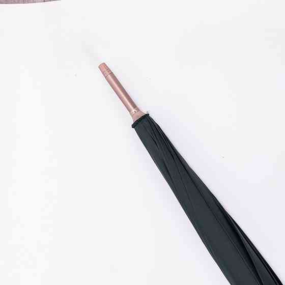 Класична парасолька-тростина з чохлом напівавтомат з поліестеру міцна надійна 12 спиць діаметр 120 см Зелений HP-23-16GR Коломия