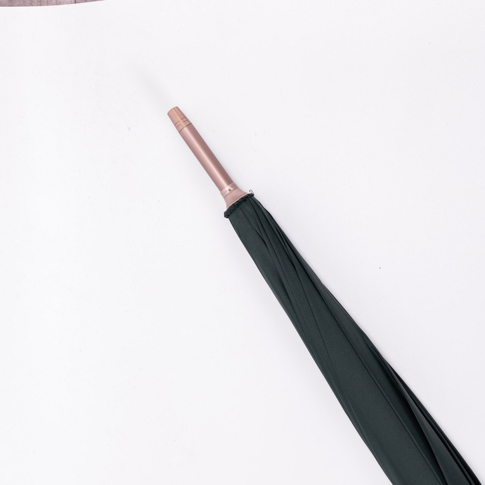 Класична парасолька-тростина з чохлом напівавтомат з поліестеру міцна надійна 12 спиць діаметр 120 см Зелений HP-23-16GR Коломия - фото 4