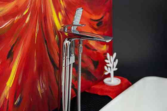 Змішувач для ванни окремостоячий на підлогу VOLLE 12-33-101 хром Київ