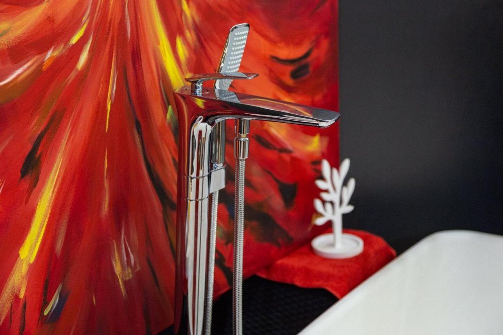 Змішувач для ванни окремостоячий на підлогу VOLLE 12-33-101 хром Київ - фото 2