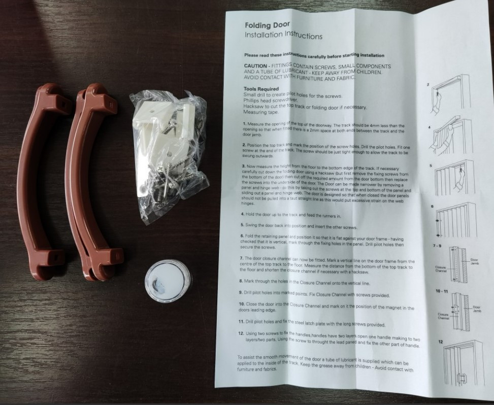 Двері гармошка полуостекленная 1020х2030х10мм Черешня №7 Дніпро - фото 7