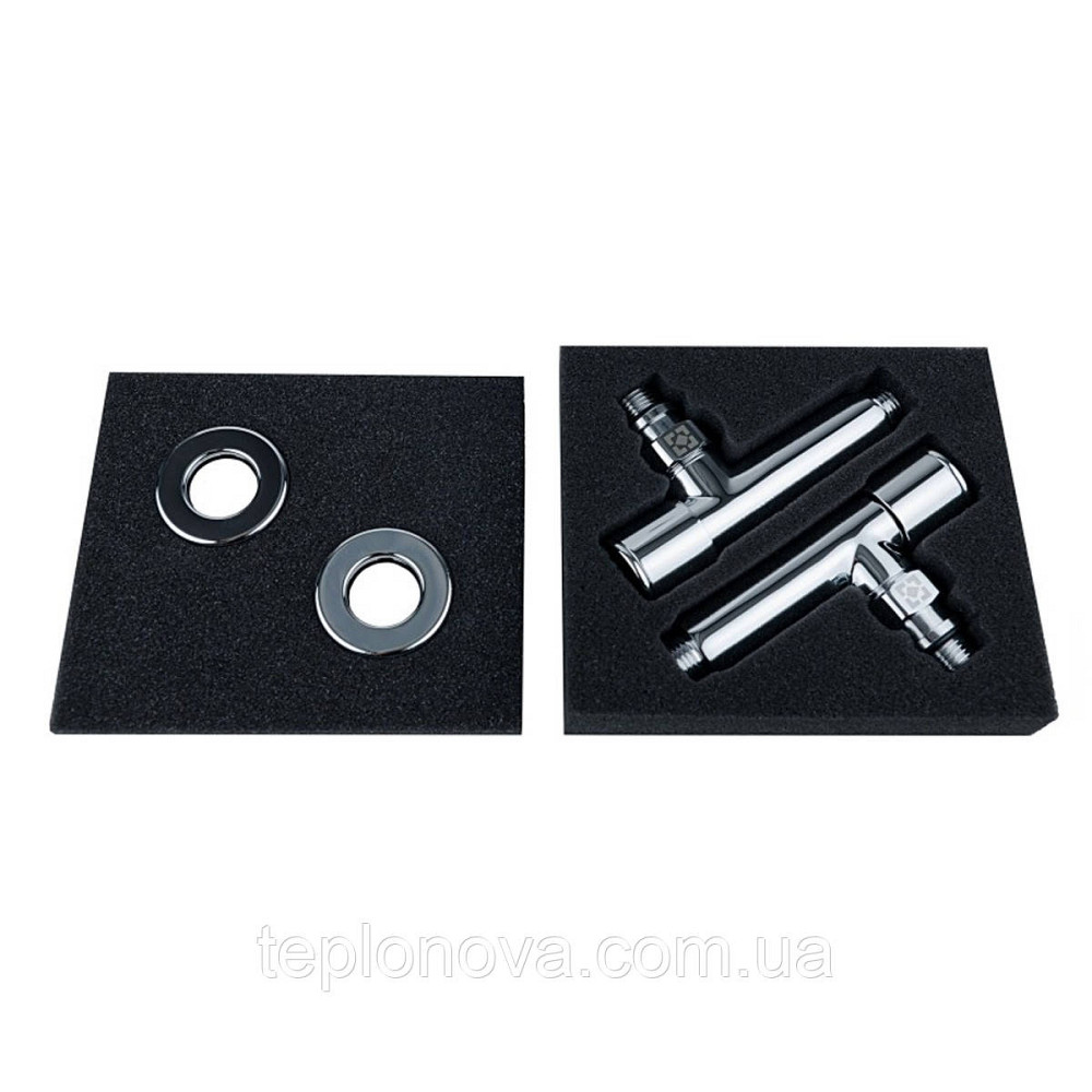 Кран кутовий подовжений для сушарок для рушників Raftec 1/2x1/2 Chrome, 2 шт. Чернівці - фото 3