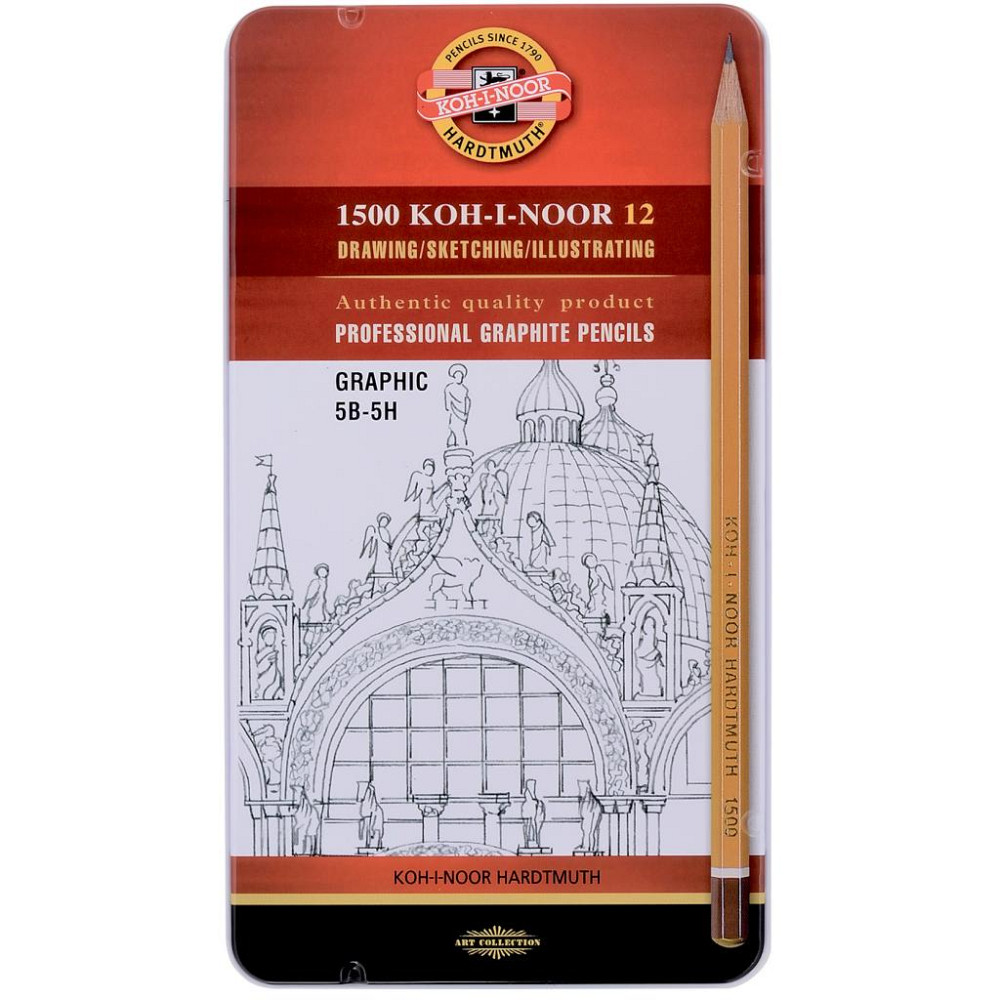 Карандаш графитный Koh-i-Noor 1502.III Graphic, 5В-5Н, 12 шт. (1502012009PL) Винница - изображение 2