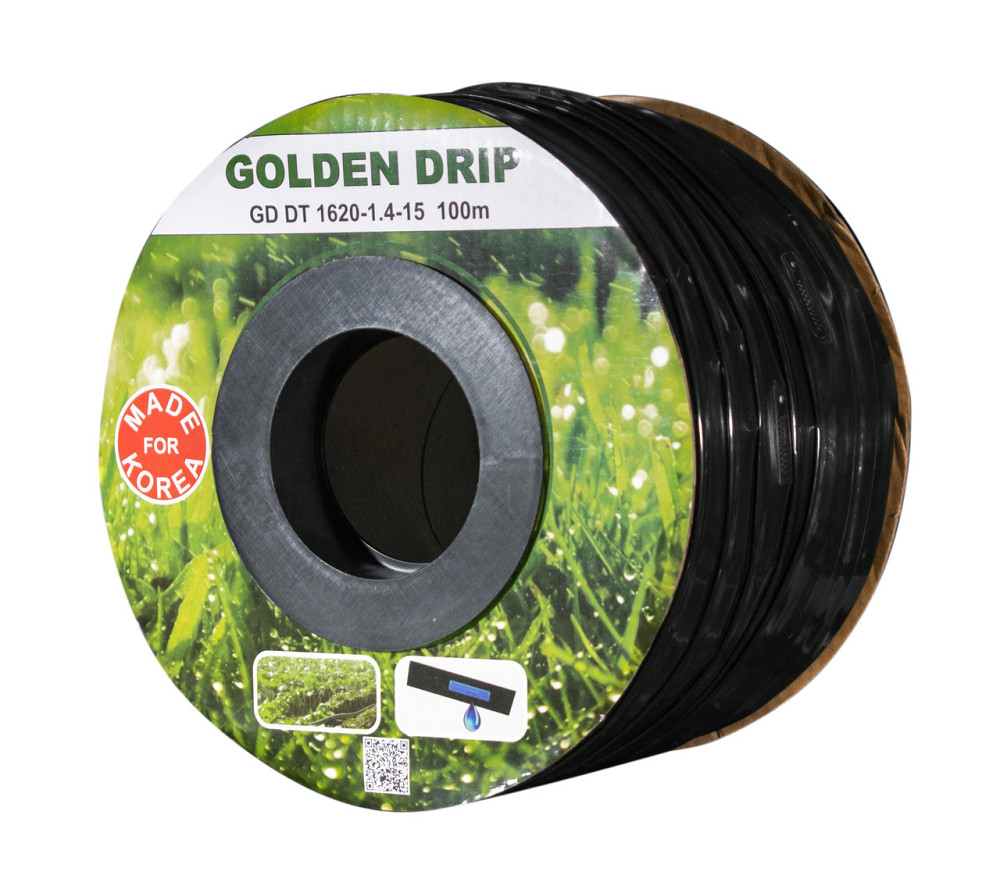 Капельная лента 8 mil шаг 15см бухта 100 метров эмитерная GOLDEN DRIP Днепр - изображение 2