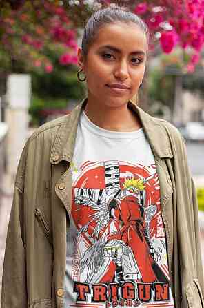 Футболка аниме Тригун Васх Стампеде Моон оверсайз (S/M/L) Черний AnimeJ0956 Днепр