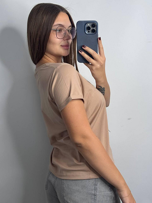 Базова футболка жіноча однотонна Жовтогарячий XXL Харків - фото 2