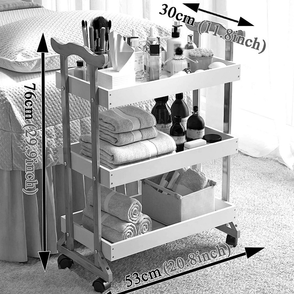 Етажерка для ванної на коліщатах "Лортасі" сієна-зефір Миколаїв - фото 2