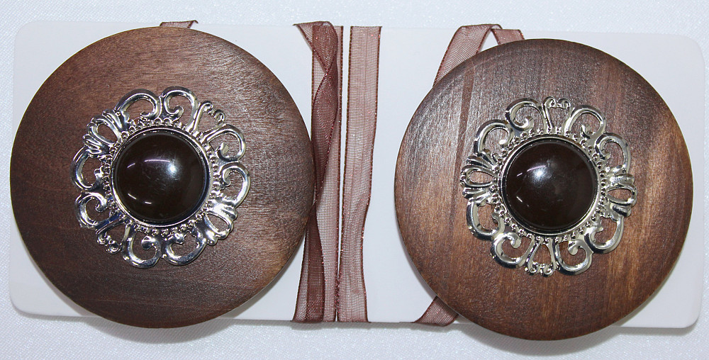 Магніти для штор і гардин (172м) Карпати набір 2 шт Коричневий з сріблястим (81-083) Київ - фото 5