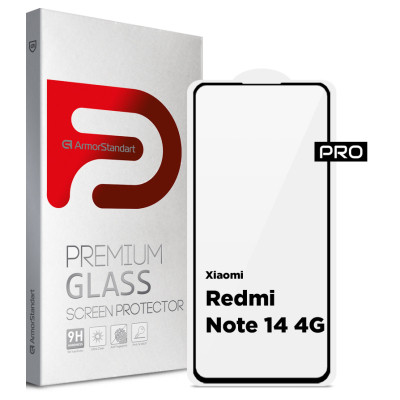 Стекло защитное Armorstandart Pro Xiaomi Redmi Note 14 4G Black (ARM79679) Винница - изображение 1