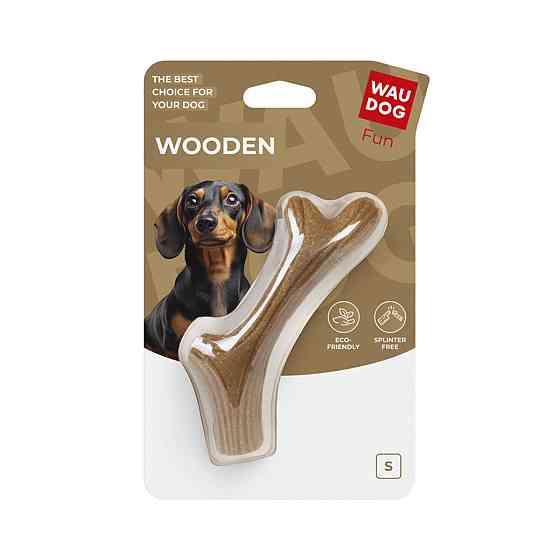 Игрушка для собак WAUDOG Fun Wooden Рог, S, 14 см Киев