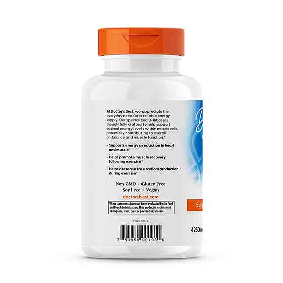 Д рибоза Doctor's Best D-Ribose with BioEnergy Ribose 850 мг 120 вег капс Киев