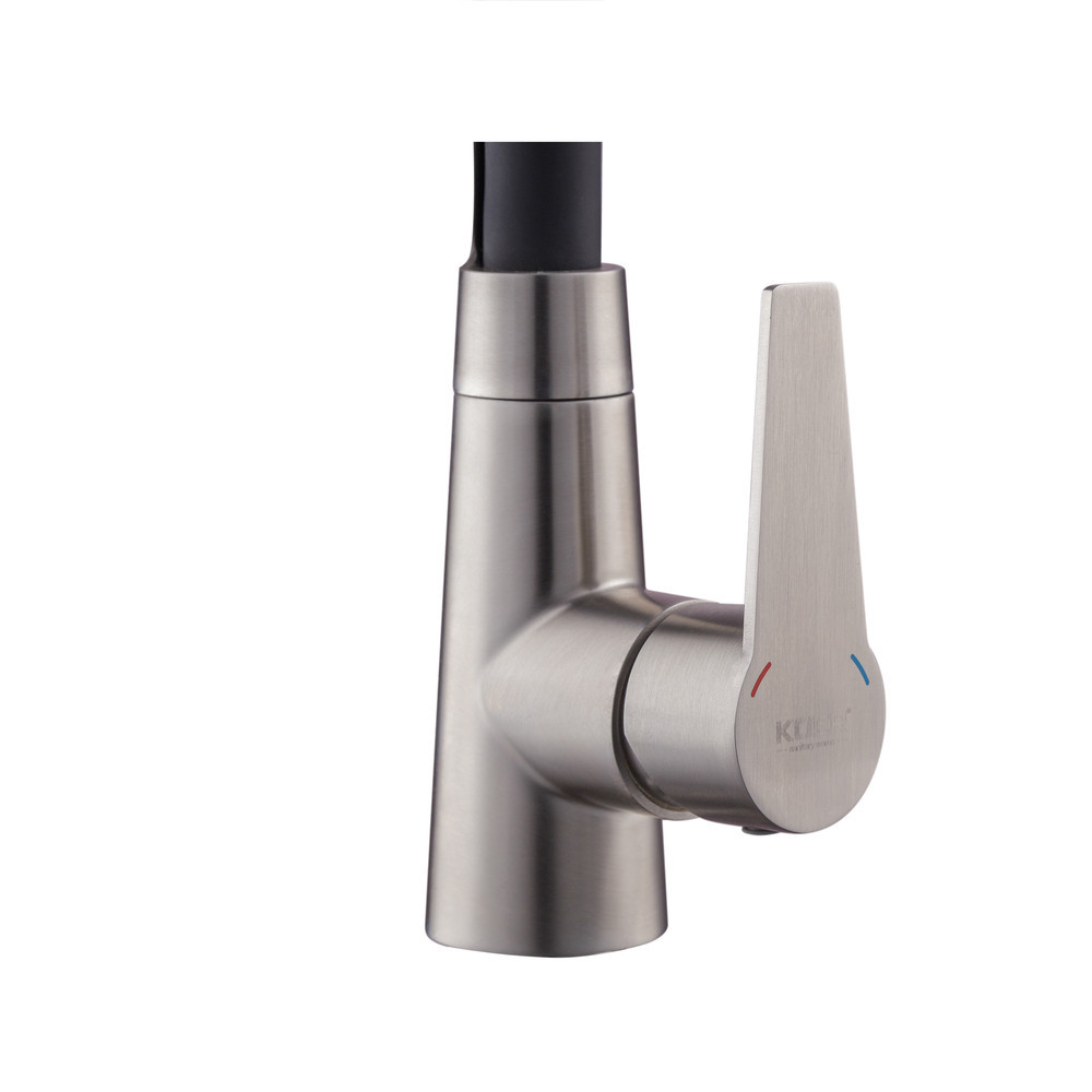 Кухонный смеситель с черным силиконовым изливом Koer KI-70022-02 (из нерж. стали) (KR4799) Киев - изображение 4